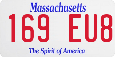 MA license plate 169EU8