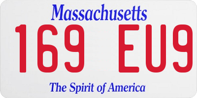 MA license plate 169EU9