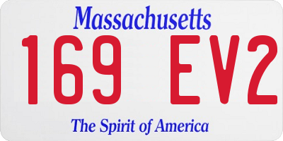 MA license plate 169EV2