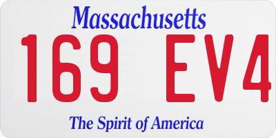 MA license plate 169EV4