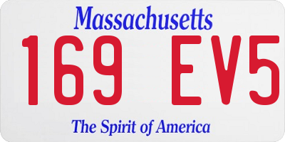 MA license plate 169EV5