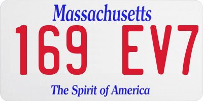 MA license plate 169EV7