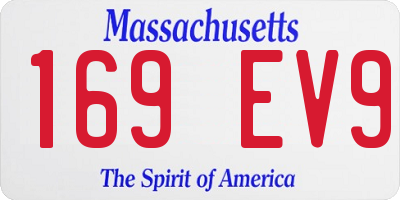 MA license plate 169EV9