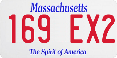 MA license plate 169EX2