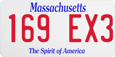MA license plate 169EX3