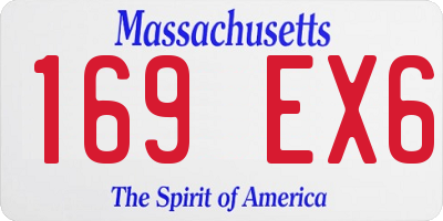 MA license plate 169EX6