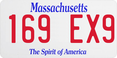 MA license plate 169EX9