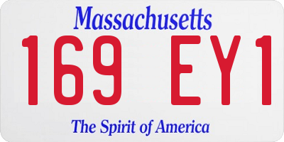 MA license plate 169EY1