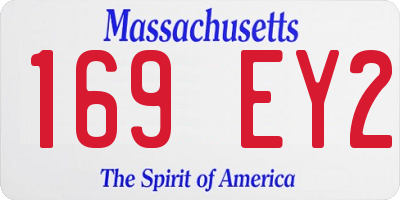 MA license plate 169EY2