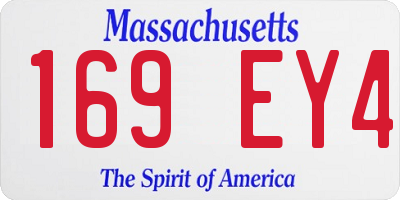 MA license plate 169EY4
