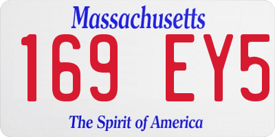 MA license plate 169EY5