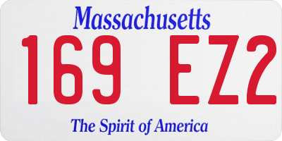 MA license plate 169EZ2