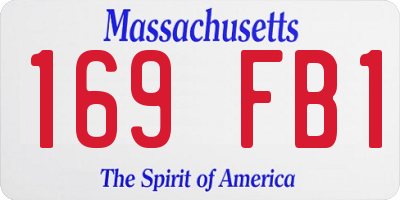 MA license plate 169FB1