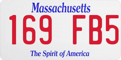 MA license plate 169FB5
