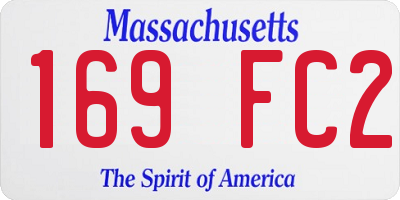 MA license plate 169FC2