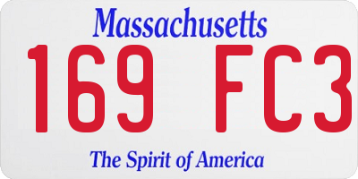 MA license plate 169FC3