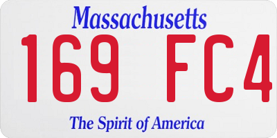 MA license plate 169FC4