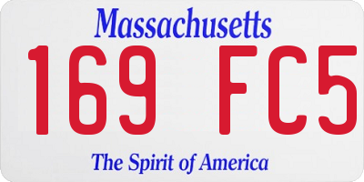 MA license plate 169FC5