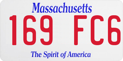 MA license plate 169FC6