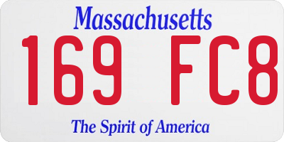 MA license plate 169FC8
