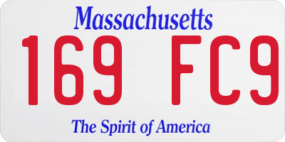 MA license plate 169FC9