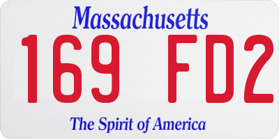 MA license plate 169FD2