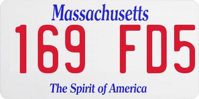 MA license plate 169FD5