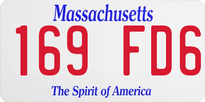 MA license plate 169FD6