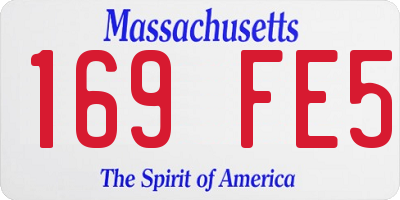 MA license plate 169FE5