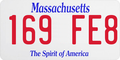 MA license plate 169FE8
