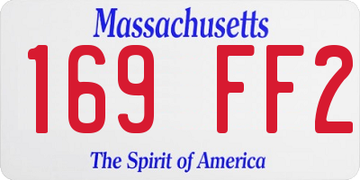 MA license plate 169FF2