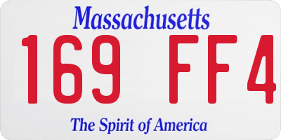 MA license plate 169FF4