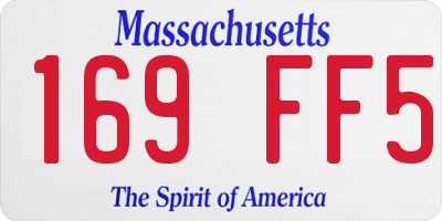 MA license plate 169FF5