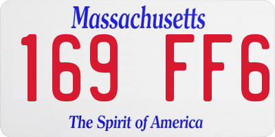 MA license plate 169FF6