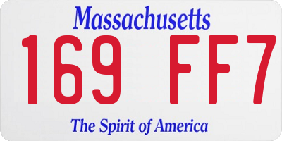 MA license plate 169FF7