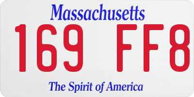 MA license plate 169FF8