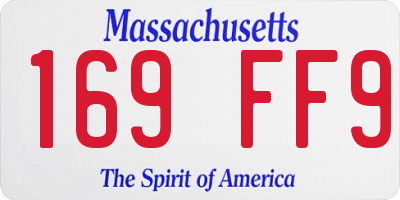 MA license plate 169FF9