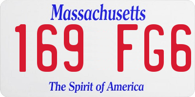 MA license plate 169FG6
