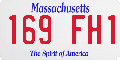 MA license plate 169FH1