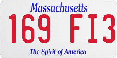 MA license plate 169FI3