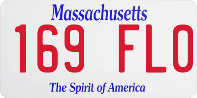 MA license plate 169FL0