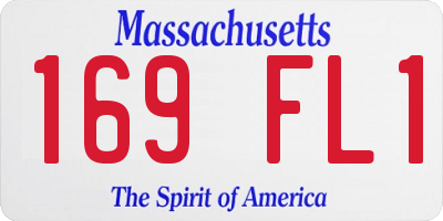 MA license plate 169FL1
