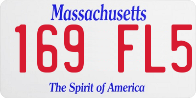 MA license plate 169FL5