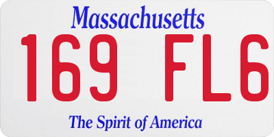 MA license plate 169FL6