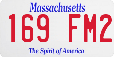 MA license plate 169FM2