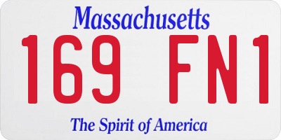 MA license plate 169FN1