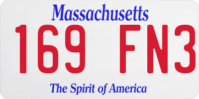 MA license plate 169FN3