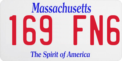 MA license plate 169FN6