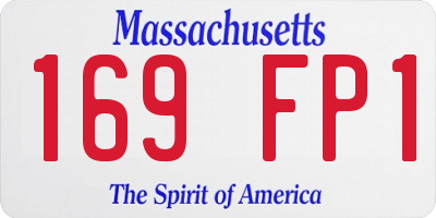 MA license plate 169FP1