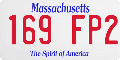 MA license plate 169FP2